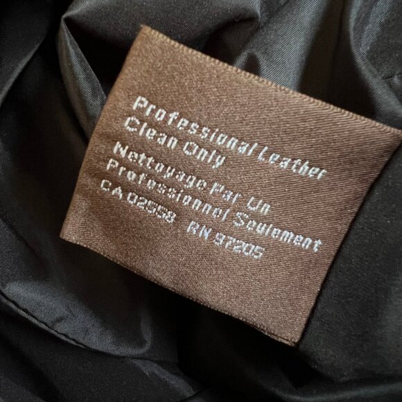 Danier Dana Leather Pants Straight Slim Tapered Leg Full Length High Rise Long - Picture 8 of 13